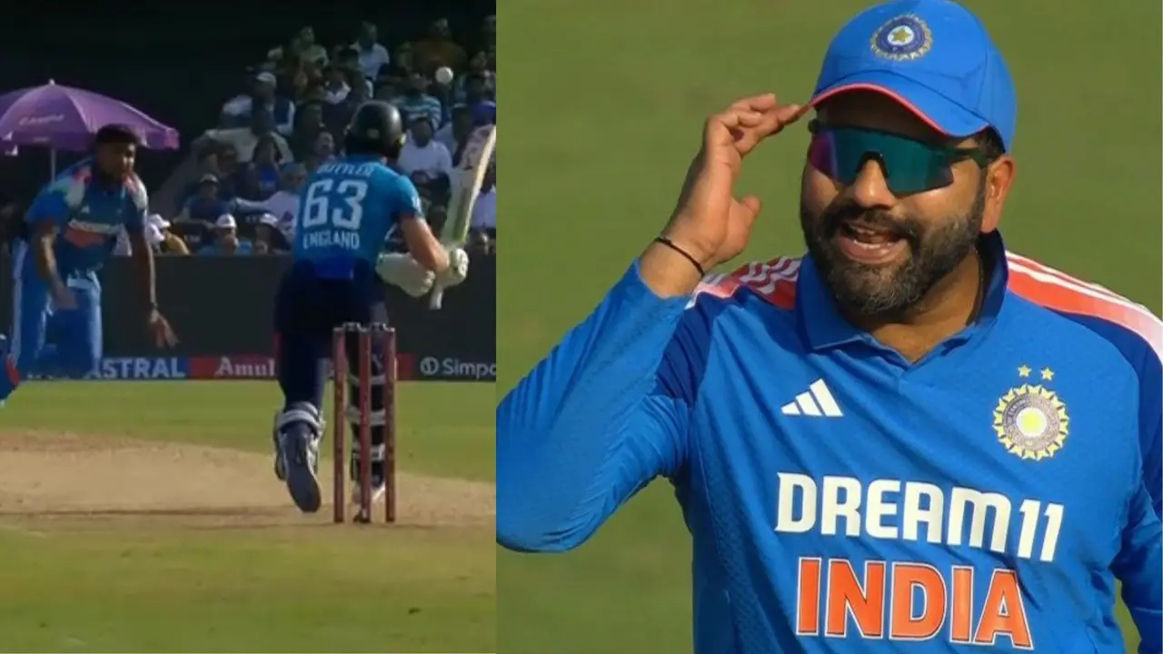 Dimag kidhar hai tera Watch Rohit Sharma get angry on Harshit Rana in IND vs ENG 2nd ODI Match