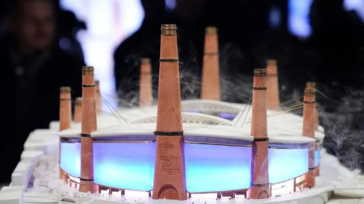 Diorama of Birmingham City Football Club's new stadium