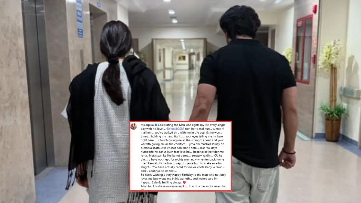 Dipika Kakar pens a long note for husband Shoaib Ibrahim