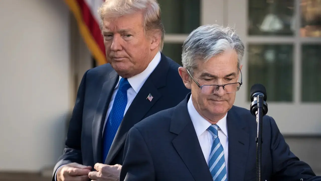 Donald Trump and Jerome Powell