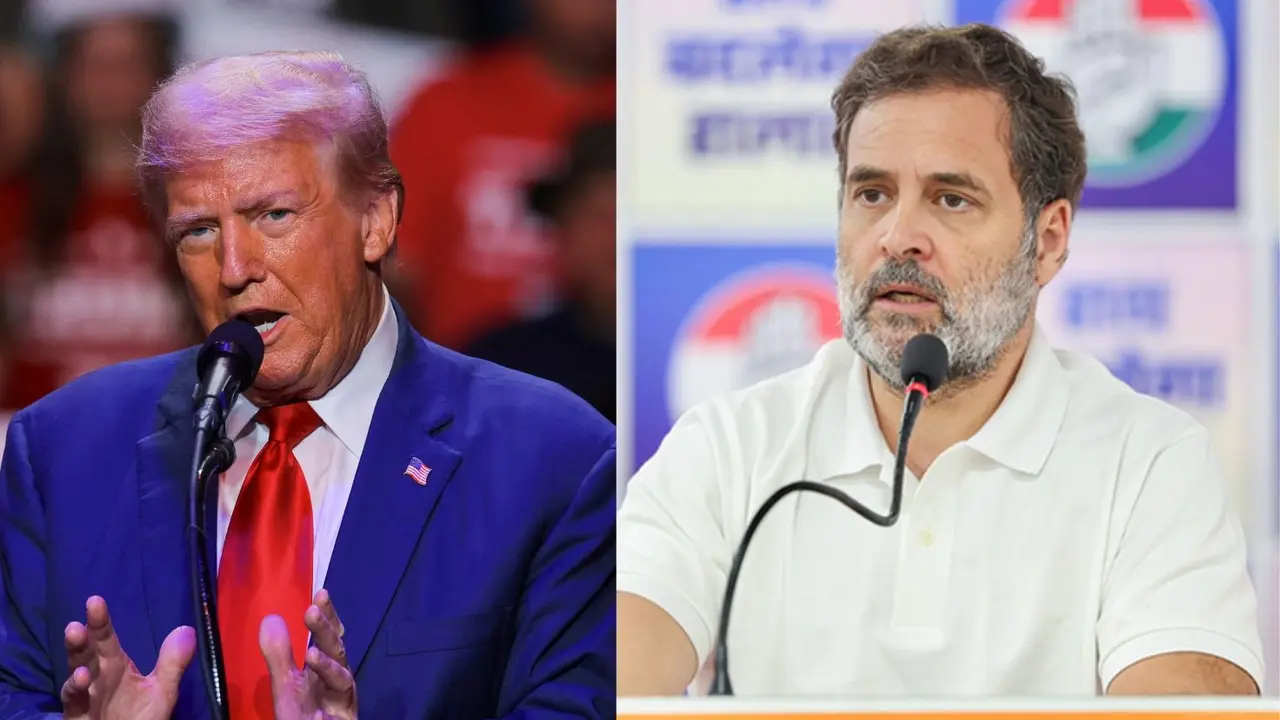 Sensex At 1 Lakh By June 2026: Morgan Stanley Report Snubs Naysayers Donald Trump, Rahul Gandhi Donald Trump and Rahul Gandhi