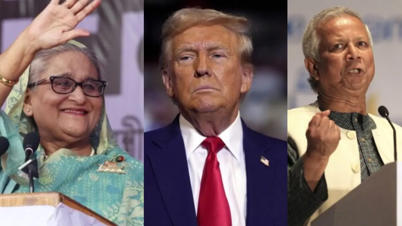 Donald Trump-Hasina-Yunus