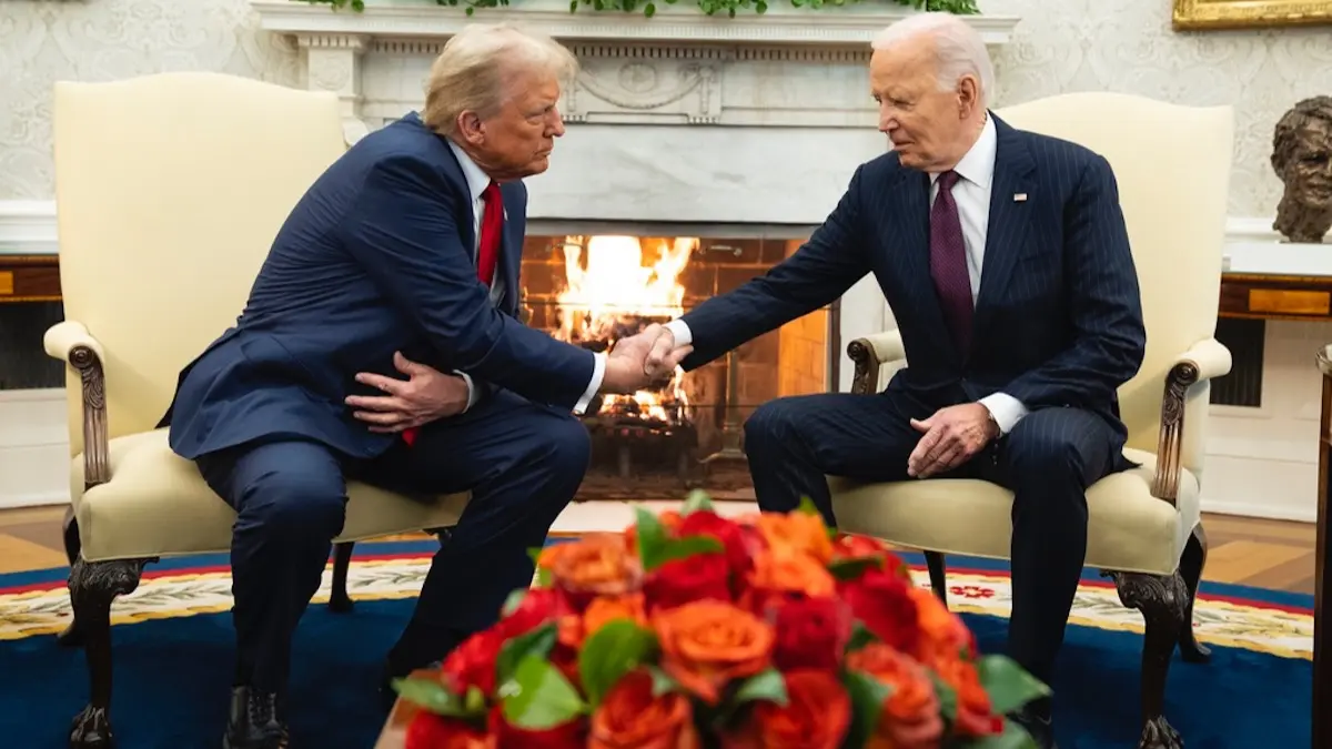 Donald Trump Joe Biden Handshake