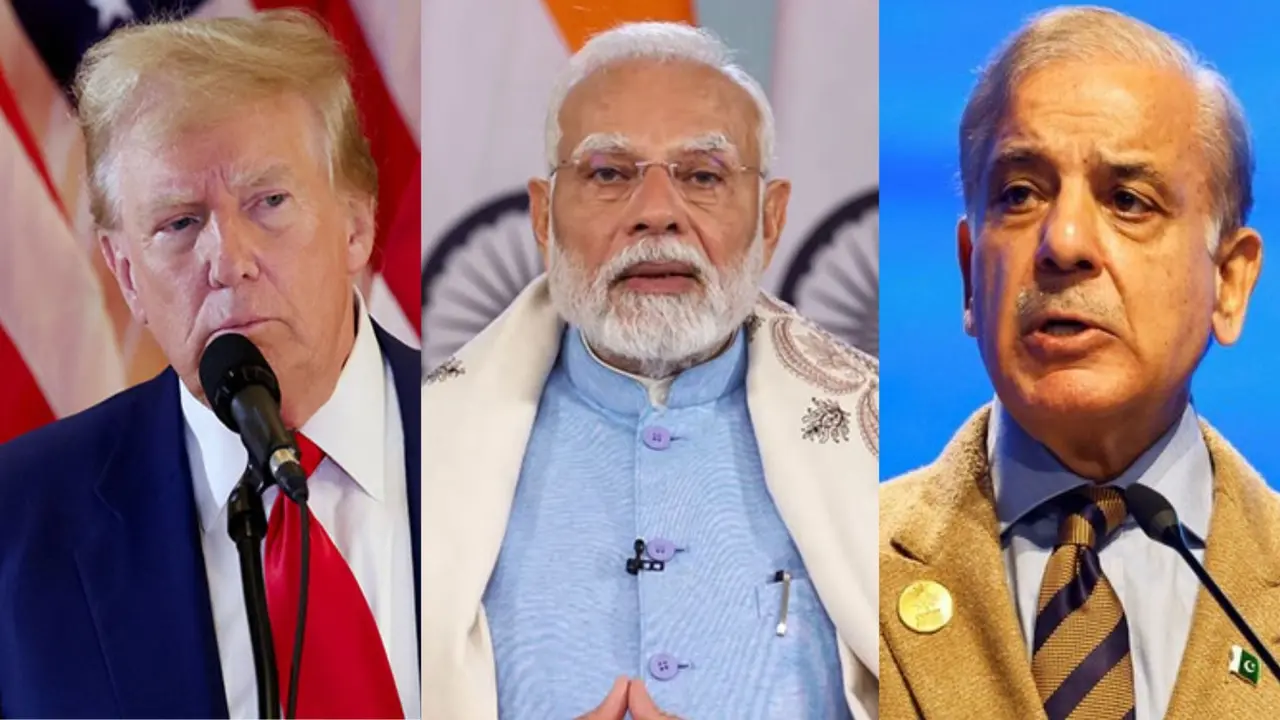 Donald Trump-PM Modi-Shehbaz Sharif