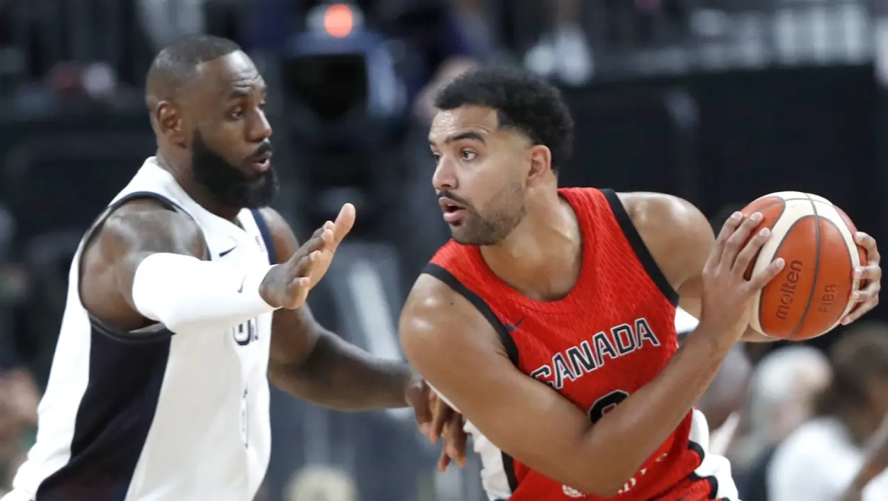 USA Basketball tops Canada 86-72 in exhibition opener on the road to Paris Olympics LeBron James