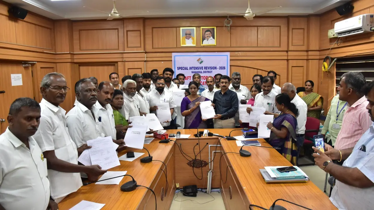 Draft roll published by the DEO Namakkal for the Assembly constituencies in Namakkal district
