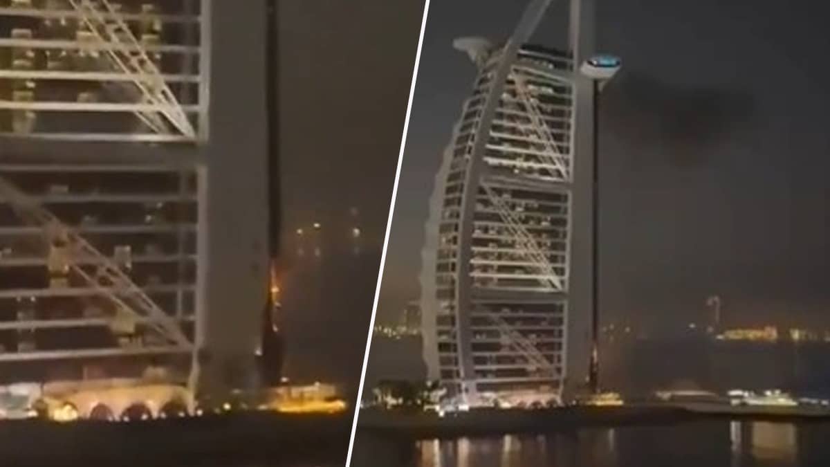 Drone Debris Causes Fire At Burj Al Arab Hotel, Dubai Says