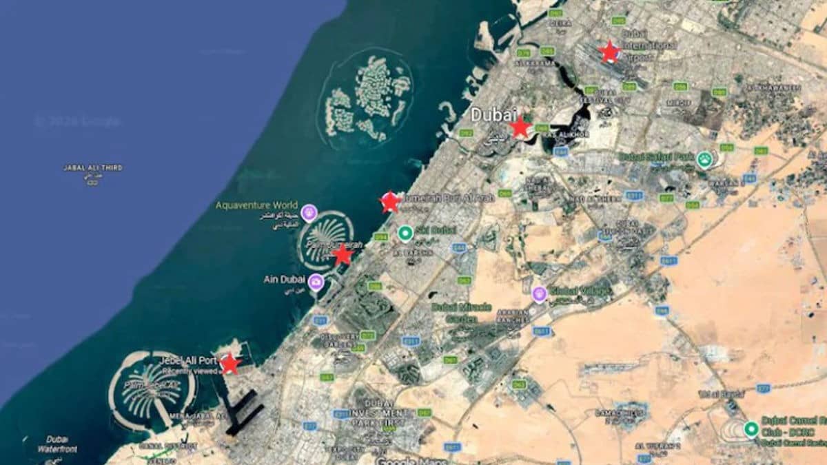 Dubai Under Fire: Map Shows Iran’s Strikes On 5 Key Sites Amid Gulf Escalation: What Was Hit?
