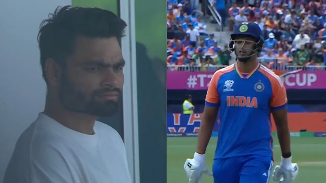 'Team India dropped Lord Rinku Singh for this overrated Dube': Rinku missed in IND vs ENG semi final Rinku Singh watches on as Shivam Dube departs