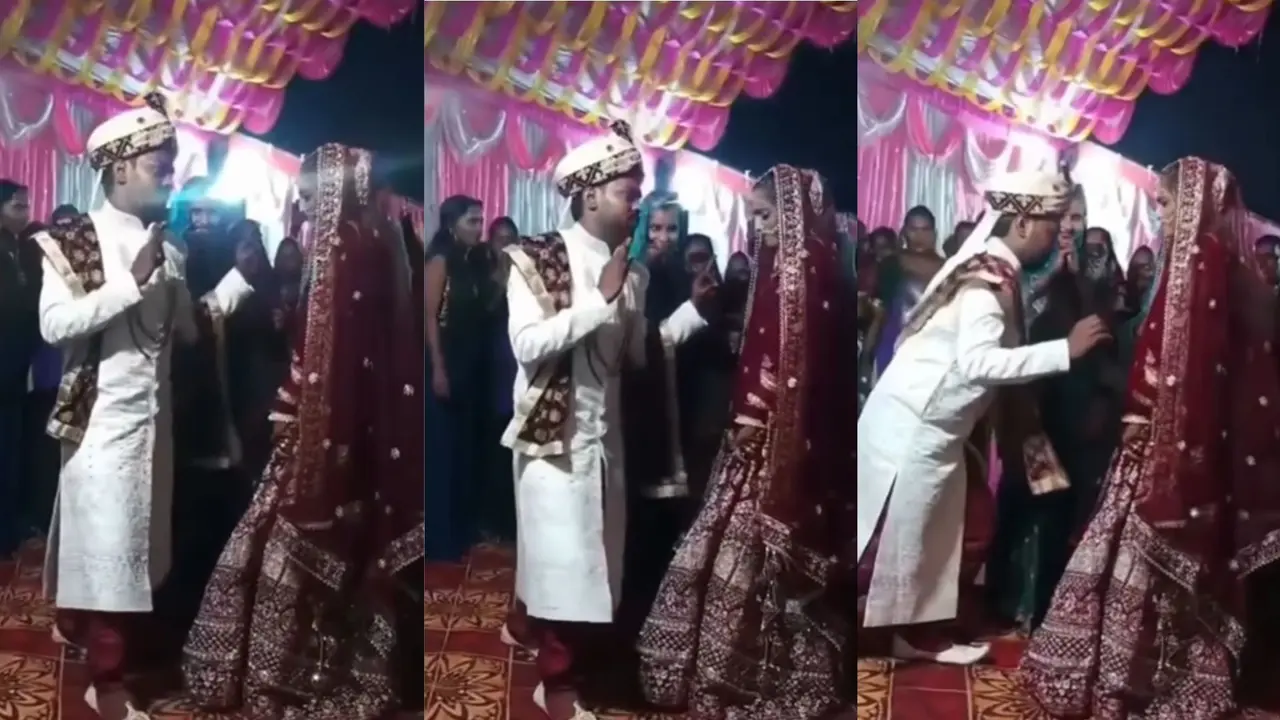 Viral: 'नाच ये रहा, शर्म मुझे आ रही', दुल्हन के सामने दूल्हे ने किया ऐसा डांस, मेहमानों की भी छूटी हंसी; VIDEO Dulha Unique Dance Viral Video