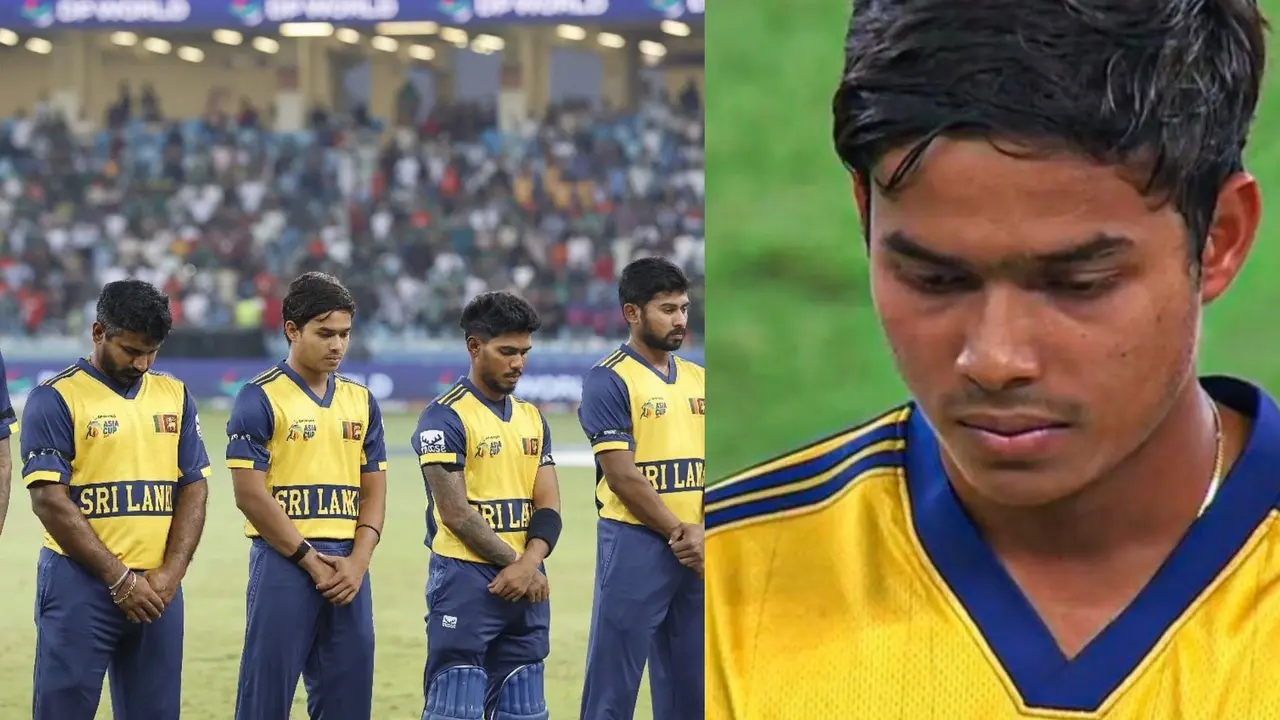 Dunith Wellalage got emotional when a minute of silence observe for his father Sri Lanka vs Bangladesh