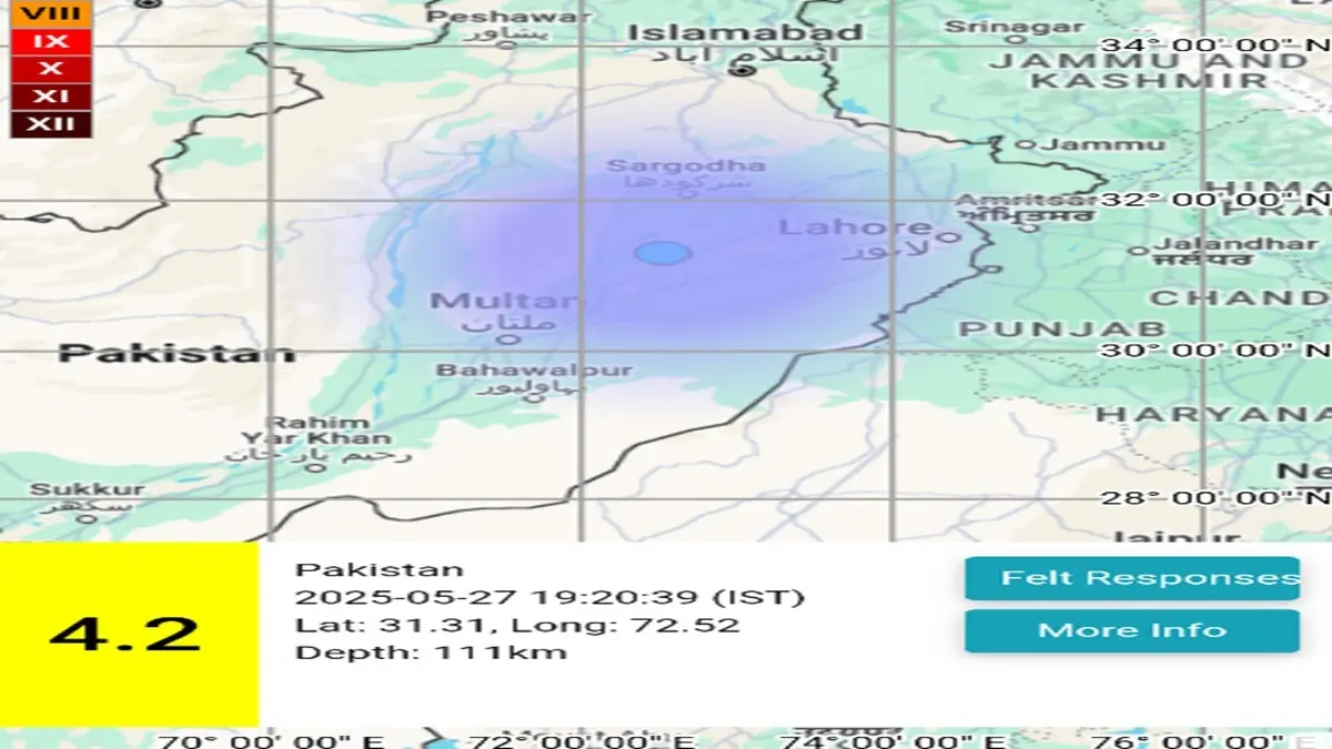 Earthquake Of 4.2 Magnitude Jolts Pakistan, Tremors Felt In Several Regions