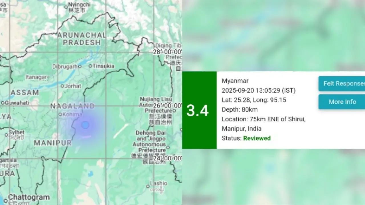 Earthquake of magnitude 3.4 hits Myanmar Earthquake of magnitude 3.4 hits Myanmar