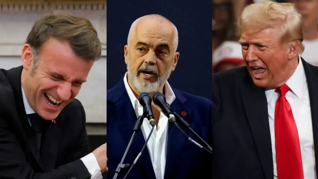 Edvin Rama-Macron-Trump