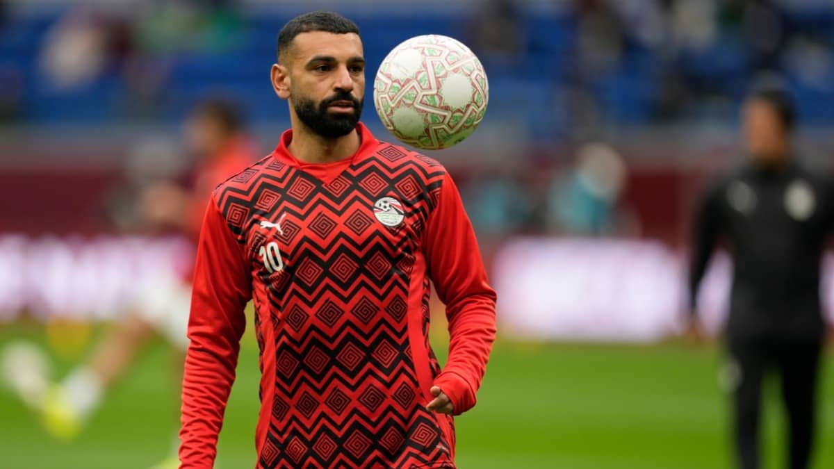 Egypt's Mohamed Salah warms up ahead of AFCON 2025-26 match