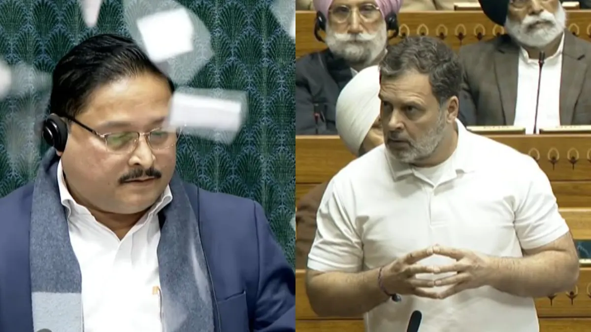 Eight Opposition MPs Suspended For Remainder of Budget Session For Throwing Papers at Lok Sabha Chair Eight Opposition MPs Suspended For Remainder of Budget Session For Throwing Papers at Lok Sabha Chair