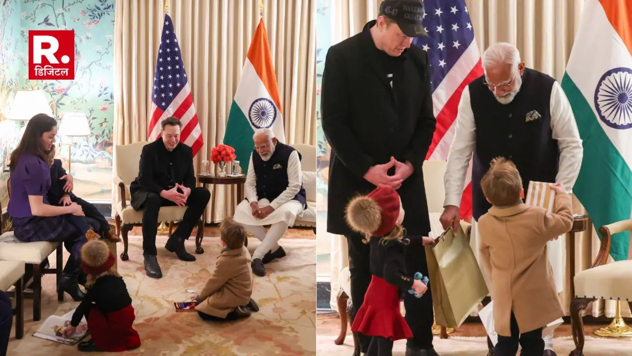 Elon musk and family meeting pm modi