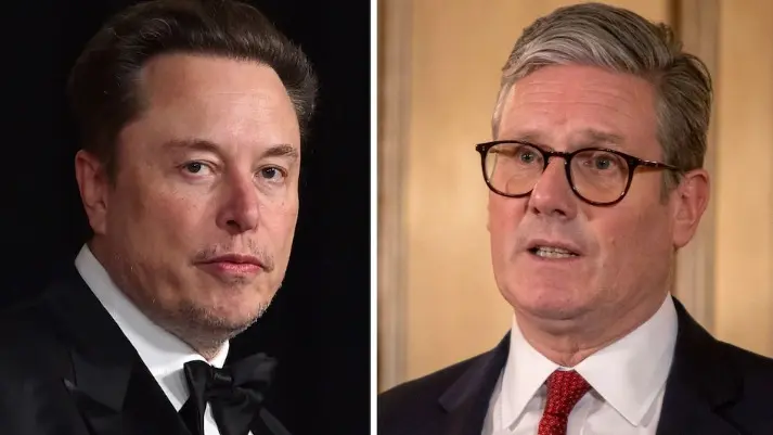 Elon Musk and UK PM Keir Starmer