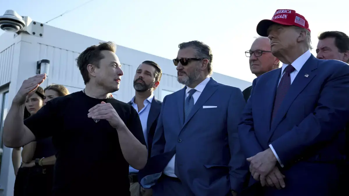Democrats Are Succumbing to 'Elon Derangement Syndrome': Ted Cruz Elon Musk with US Senator Ted Cruz and President Donald Trump
