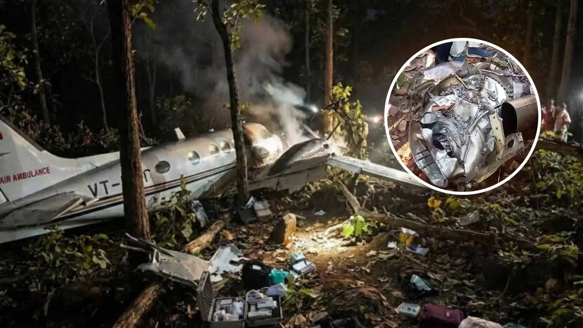 Engine Found 200 Meters Away From Wreckage, Investigators Suspect Mid-Air Breakup in Jharkhand Air Ambulance Crash Engine Found 200 Meters Away From Wreckage, Investigators Suspect Mid-Air Breakup in Jharkhand Air Ambulance Crash