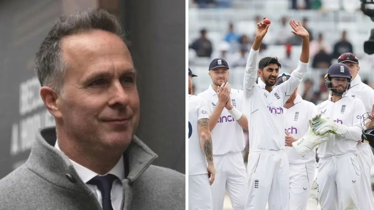England Former Captain Michael Vaughan & England Team