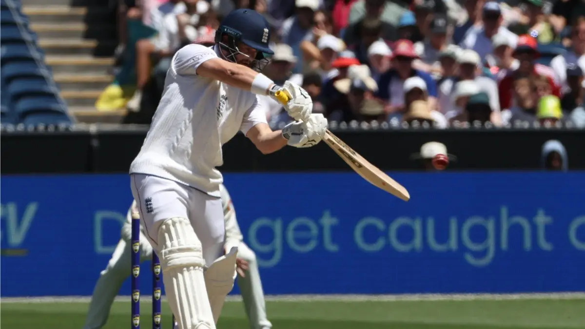 England's Ben Duckett in action against Australia in the fourth Test match of the Ashes 2025-26