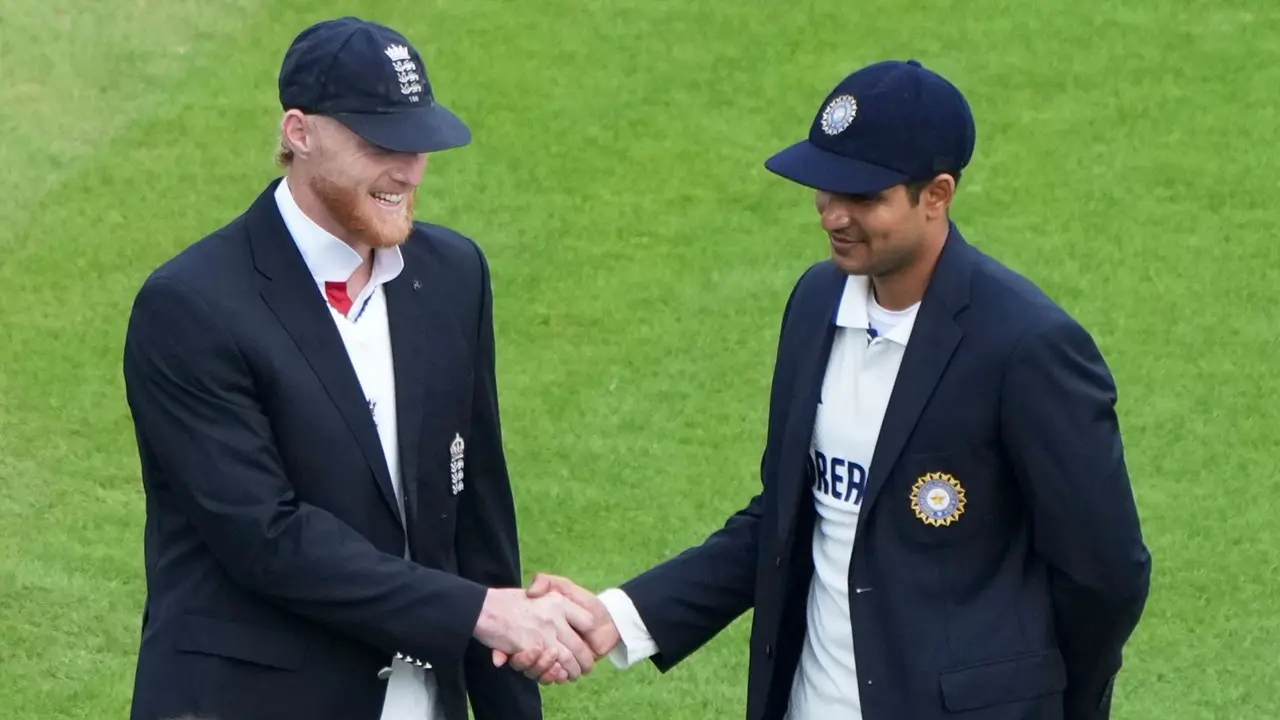 IND vs ENG: India's Winless Run at Old Trafford or Ben Stokes' Bold Toss Call - Which Unwanted Streak Will Come to An End? England's captain Ben Stokes and India's captain Shubman Gill shake hands after the toss at Old Trafford