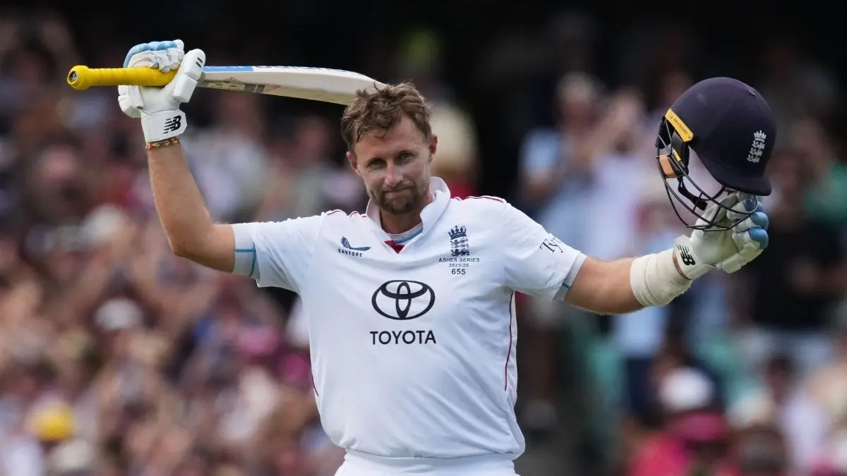 England's Joe Root celebrating after scoring a century