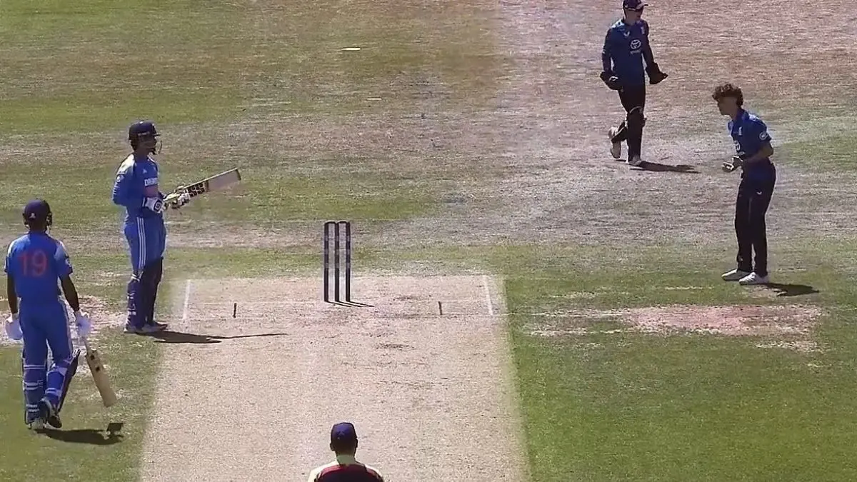 England u19 fast bowler jack home misbehaved with Vaibhav suryavanshi in live match