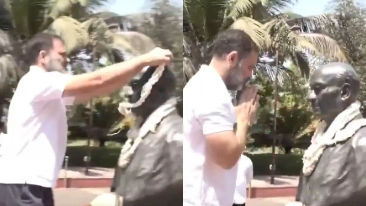 'Entitled Brat, Hopeless': Internet Slams Rahul Gandhi for Throwing Garland at Sardar Vallabhbhai Patel Bust | WATCH