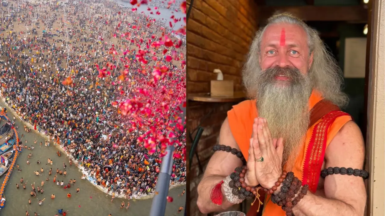 Entry of 'Muscular Baba' after IITian in Mahakumbh.