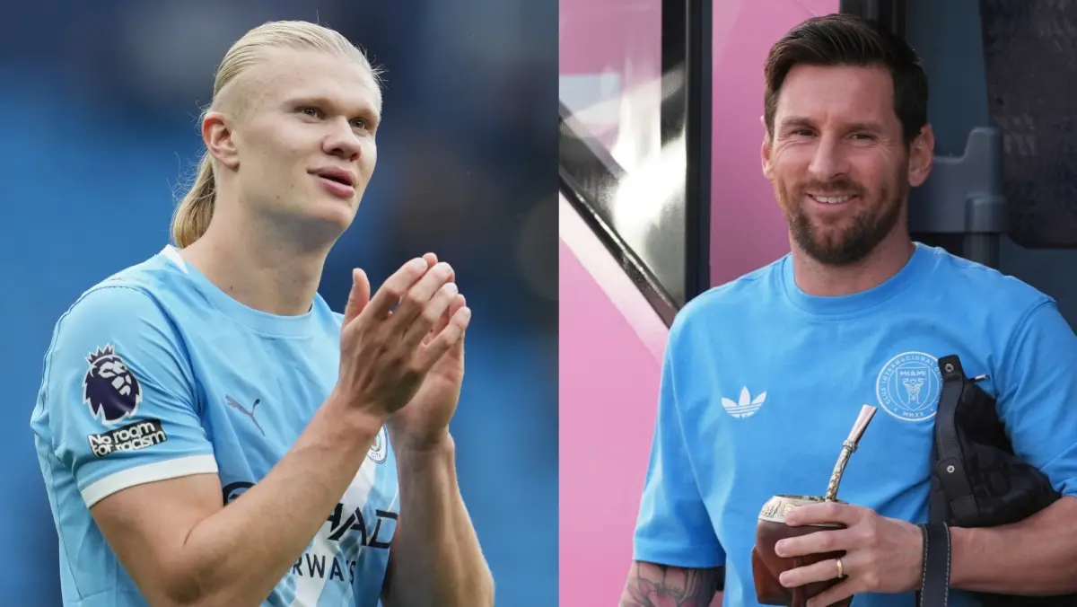 Erling Haaland and Lionel Messi