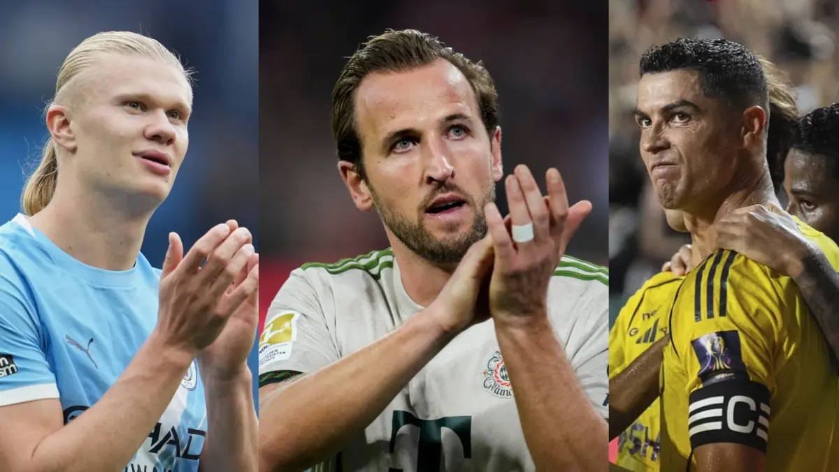 Erling Haaland, Harry Kane and Cristiano Ronaldo