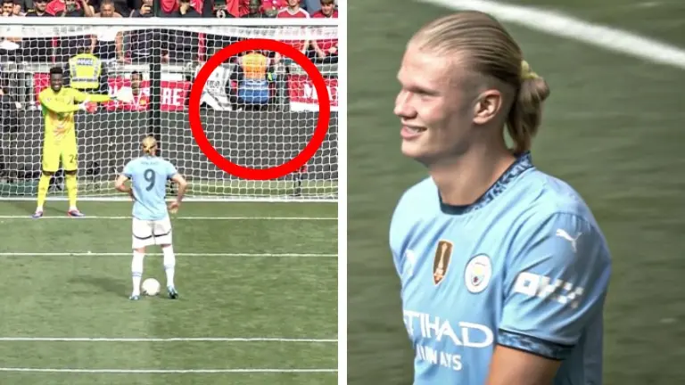 Erling Haaland Displays Composure Outplaying 'CLEVER' Andre Onana in Community Shield Final Penalty Erling Haaland vs Andre Onana