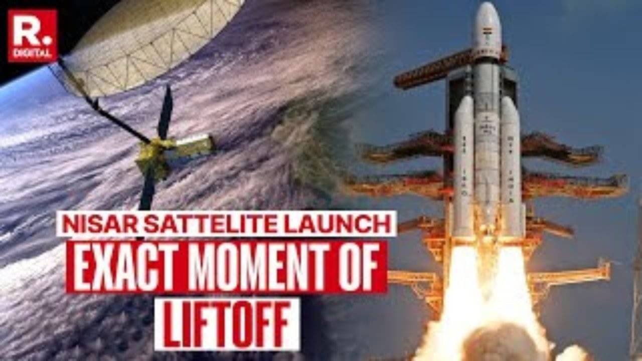 Exact Moment Of Historic ISRO-NASA Satellite