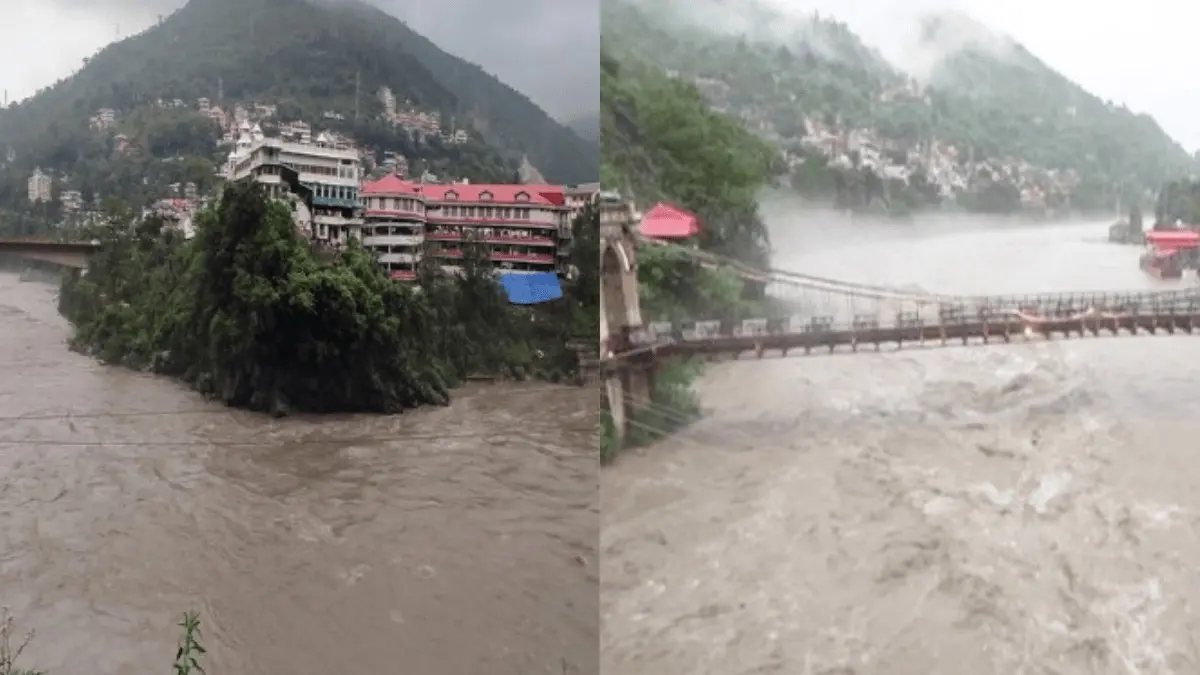 Excess water from the Pandoh Dam has been released into the Beas River