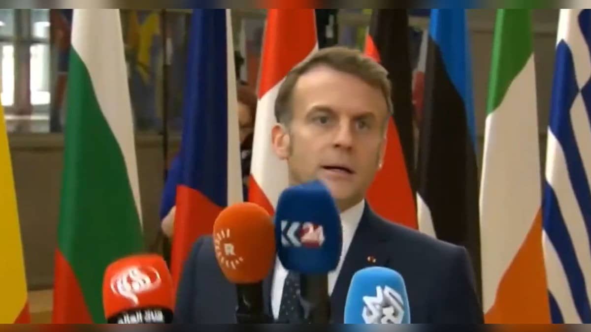 'Excuse Me, It's Very...': Macron Frustrated As Mics Dance Before His Face During Press Meet | VIRAL VIDEO