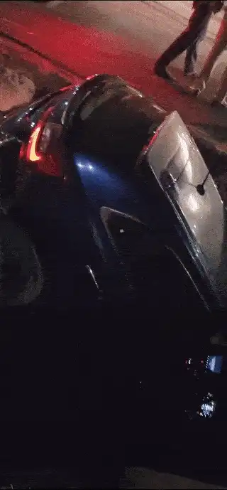 Traffic Nightmare! Portion of road Caves in Delhi's Dwarka, Car Caught in Chaos Traffic Nightmare! Portion of road Caves in Delhi's Dwarka, Car Caught in Chaos