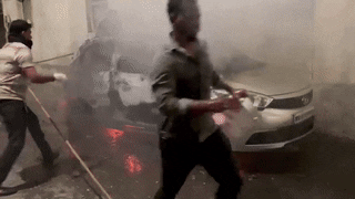 Protesters in Nagpur