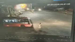 Karnataka Tragedy: Woman Crushed to Death by KSRTC Bus, CCTV Captures Horrific Incident
