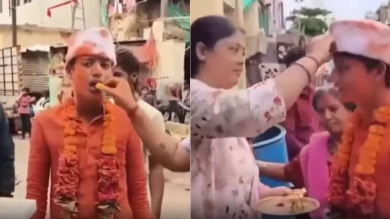 Family celebrated as shivam got 35% marks in board exam