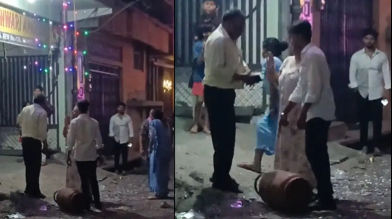 Viral Video: Family Throws Gas Cylinder at Neighbours Over Excessive Firecracker Noise Family Throws Gas Cylinder at Neighbours Over Excessive Firecracker Noise