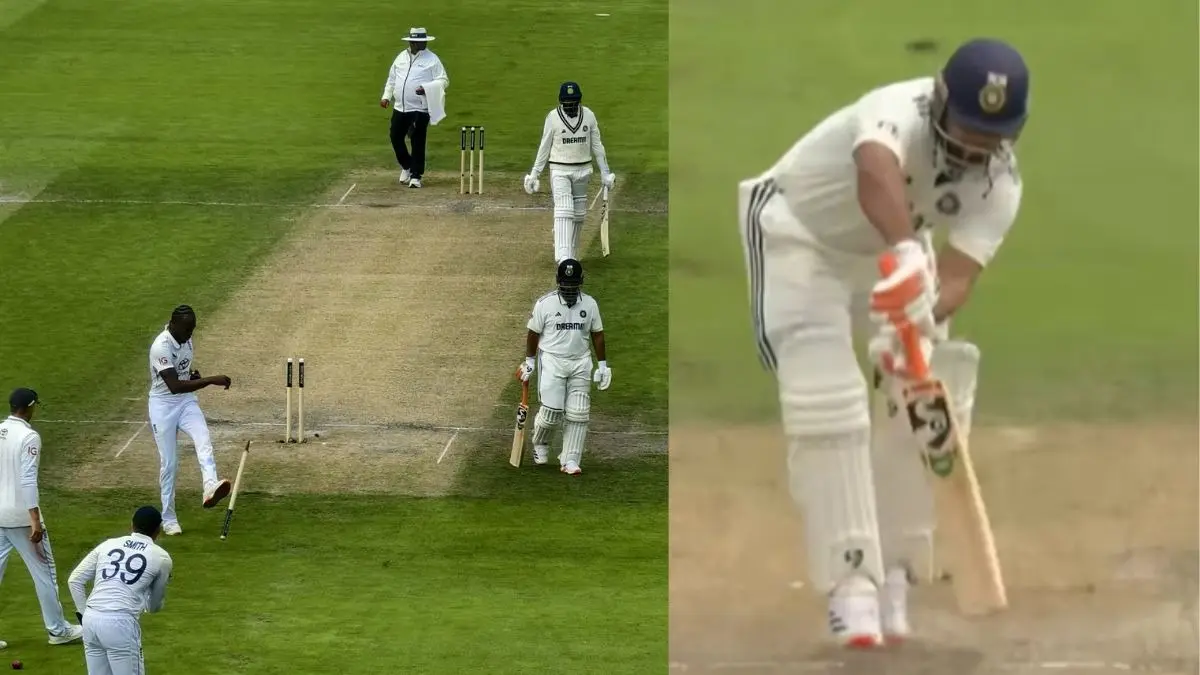 fans angry with jofra archer behaviour targets Rishabh pant broken toe and kicks stumps ind vs eng