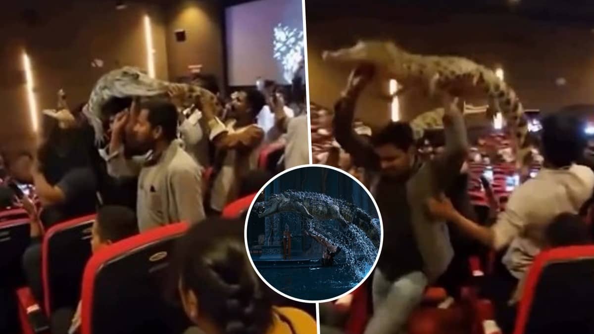 Fans brought dummy crocodiles to The Raja Saab premiere shows
