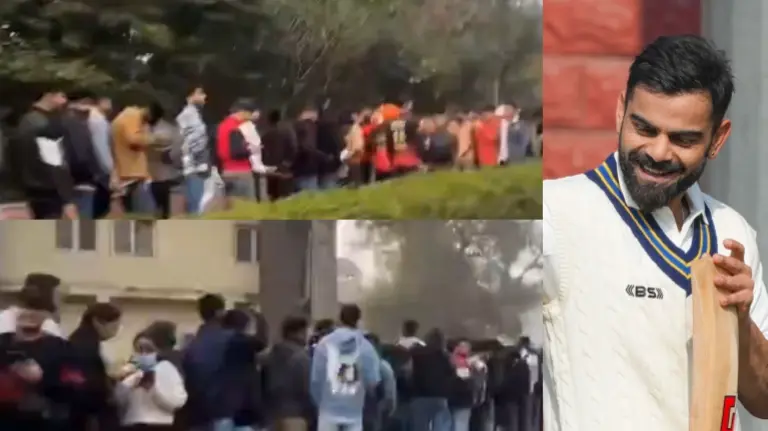 Fans flock Arun Jaitley Stadium to watch Virat Kohli play