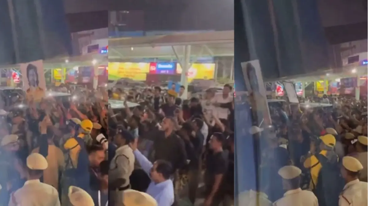 Fans gather in huge numbers to greet MS Dhoni in Guwahati