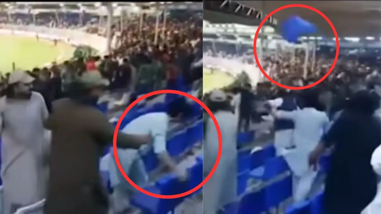 Fans of Pakistan Pull out chairs of Gaddafi Stadium before champions trophy video viral