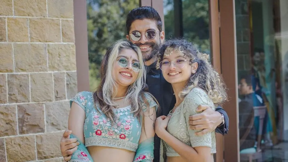 Farhan Akhtar Shares His Daughters Became 'Collateral Damage' In His Divorce From Adhuna Bhabani Farhan Akhtar with his daughters.