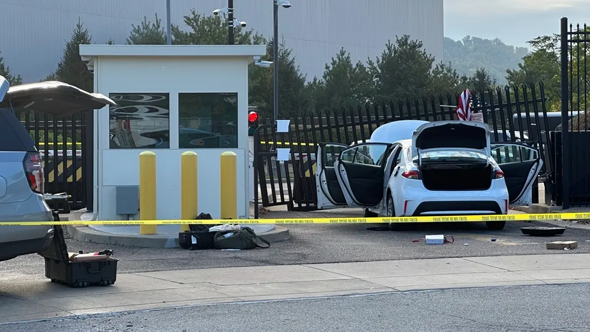 FBI Pittsburgh Office Targeted In 'Act Of Terror' As Suspect Rams Car Into FBI Gate, Throws American Flag Over Barrier