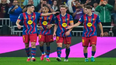 FC Barcelona vs F.C. Copenhagen Live Streaming: When And Where To Watch The UEFA Champions League Match Live In India? FC Barcelona players celebrate a goal